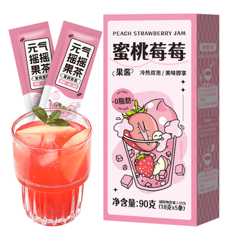 燕花姬（YANHUAJI）蜜桃莓莓90g盒装袋装冲泡果酱茶夏日果茶冲饮
