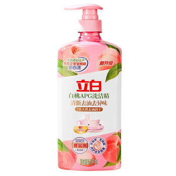 立白 去异味 深层清洁 有效去污去渍 洁净 白桃APG洗洁精1kg*1瓶