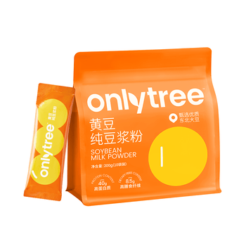 only tree黄豆浆粉0糖添加浓郁清香高蛋白代餐营养早餐冲饮谷物200g
