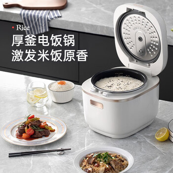 摩飞电器（Morphyrichards）多功能电饭煲小型家用3L双胆预约电饭锅智能和面机面包机 雅典白 3L MR8500