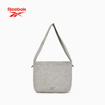 锐步防泼水耐磨轻量流浪包 户外通勤旅行单肩斜挎包大容量 浅灰色