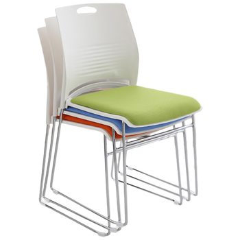 海艾珈办公椅会议椅简约现代培训椅休闲椅无扶手可堆叠椅子 【4把起拍】