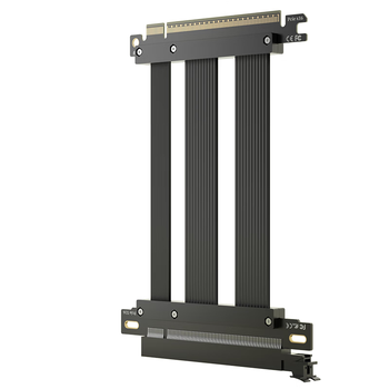 科乐浦（KELEPU）显卡延长线 PCIe5.0 X16 显卡竖装转接线180度 15厘米 发烧级全速无衰减 支持5090 黑色