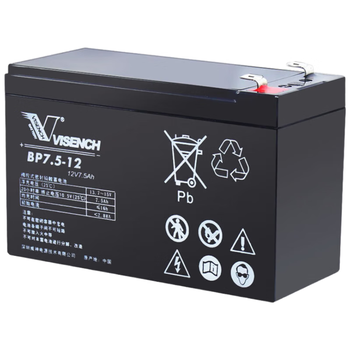 VISENCH威神BP7.5-12 UPS不间断电源电池免维护铅酸蓄电池12V7.5AH UPS电源门禁安防儿童玩具车通用型