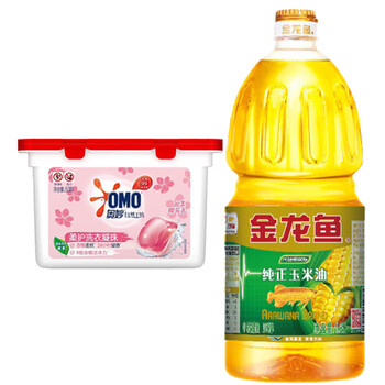奥妙（OMO）樱花【洗衣凝珠50颗400G】爆款组合+纯正【玉米油1.8L】非转基因