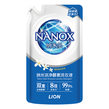 狮王（Lion）纳米乐纳米洁净酵素洗衣液暖阳橙花500g8倍洁净力酵素抑菌除螨