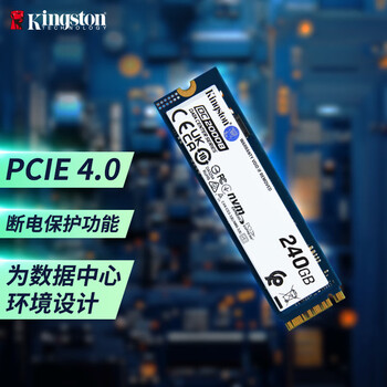 金士顿（Kingston）240GB 企业级SSD固态硬盘 M.2(NVMe PCIe 4.0×4) DC2000系列 读速4500MB/s