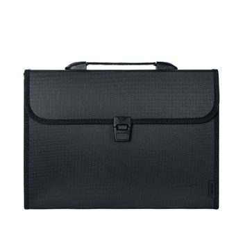 得力（deli）A4/13格手提文件包/风琴包/文件夹 针织纹面文件资料收纳包 办公学生文件保护 5555