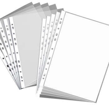 天章 （TANGO）11孔文件袋100只装A4十一孔袋透明资料袋文件保护袋替芯快递票据防水收纳袋插页夹搭配快劳夹使用