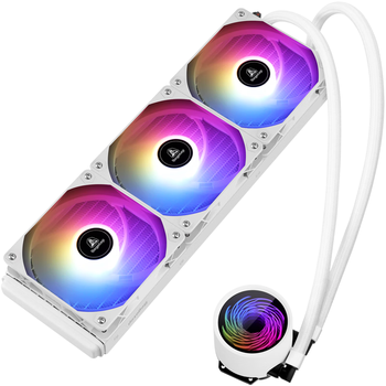 鑫谷（segotep）冰尊360ARGB一体式水冷CPU散热器 白色（300W解热功耗/HC12高性能温控风扇/支持AMD/Intel接口）