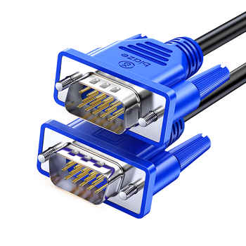 毕亚兹 高清VGA线 vga电脑电视连接线 3+6 3米 纯铜电脑显示器线 电脑电视投显示器 视频线延长线 XL2-蓝