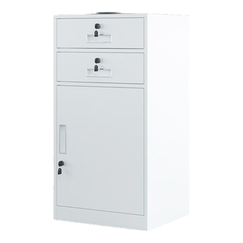 丰龙矮柜档案资料办公家用文件柜带锁储物铁皮抽屉柜850高二斗一门