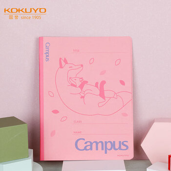 国誉(KOKUYO)进口Campus亲子小动物纸板装订文件收纳夹A4-S 狐狸1个装FU-CA10-5