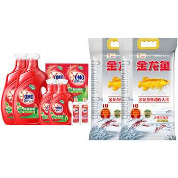 金龙鱼【除菌除螨洗衣液18.3斤】实惠组合+虾甜香【大米5kg*2袋】