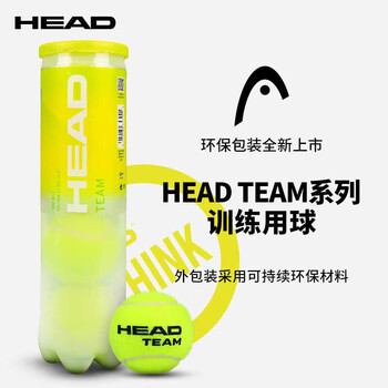 海德（HEAD）网球 比赛训练用球练习球TEAM 4粒装/桶