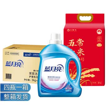 金龙鱼【洗衣液+大米】洗衣液3kg*4瓶整箱+方解实五常稻花香大米5kg