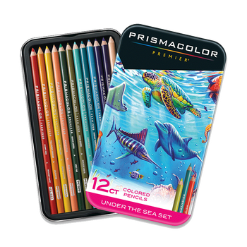 霹雳马（PRISMACOLOR）彩色铅笔彩铅笔12色水世界彩铅画笔套装马克笔绘画艺术写生手绘美国三福霹雳马速写