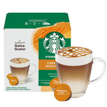 星巴克（Starbucks）胶囊咖啡焦糖玛奇朵12颗127.8g 进口咖啡花式 适用多趣酷思咖啡机