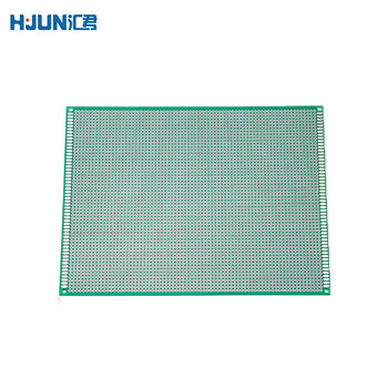 汇君 双面喷锡电路板洞洞板PCB单面镀锡实验板玻纤环氧板 15*20单面喷锡绿油玻纤实验板1片