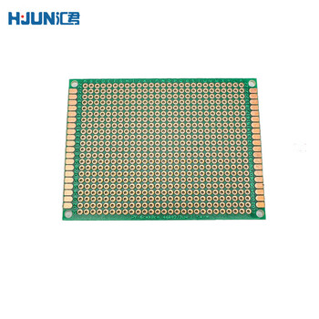 汇君 双面喷锡电路板洞洞板PCB单面镀锡实验板玻纤环氧板 6*8单面绿油实验板10片