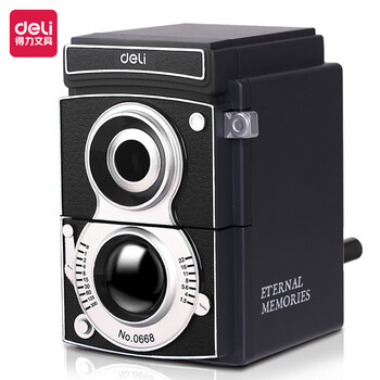 得力0668光影削笔机(黑)(只)学生可自动进笔卷笔刀削笔机/铅笔削笔器/削笔刀/转笔刀