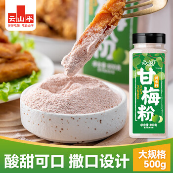 云山半甘梅粉500g甘梅撒粉梅子粉调味料薯条地瓜鸡排小吃甘莓粉撒料