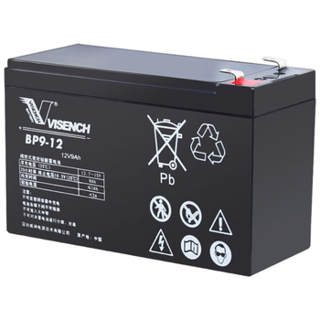 VISENCH威神BP9-12 ups电源电池免维护铅酸蓄电池12V9AH 门禁用报警主机安防电梯玩具车通用型