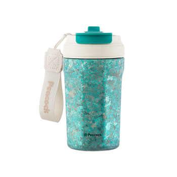 孔雀（Peacock）纯钛保温杯 400ml 高端咖啡杯送礼水杯便携带提绳