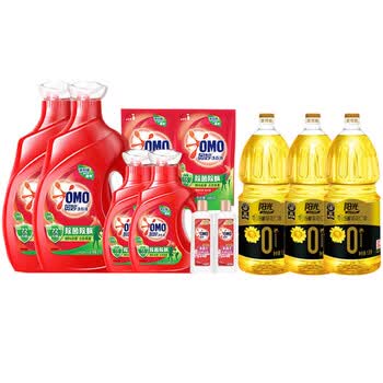 奥妙(OMO)【除菌除螨洗衣液18.3斤】+阳光零反式脂肪压榨葵花仁油1.5L*3瓶