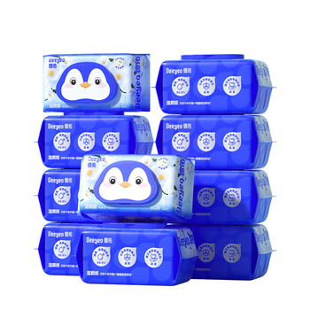 德佑山茶花湿厕纸家庭装80抽*10包 厕纸湿巾洁厕如厕纸巾 温和无刺激