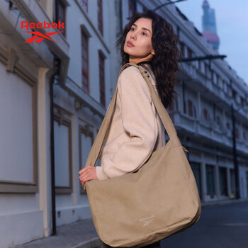 锐步防泼水耐磨轻量流浪包 户外通勤旅行单肩斜挎包大容量 摩卡色