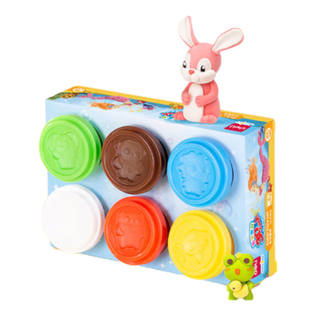 得力(deli)6色彩泥56g大杯装 幼儿园橡皮泥美术手工DIY材料玩具宝宝黏土非轻型粘土 儿童生日开学礼物