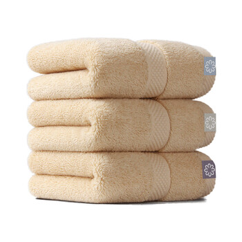 艾米乐（amarelle）fit01吸水速干柔软亲肤纯棉面巾 微棉色30*60cm 3条装