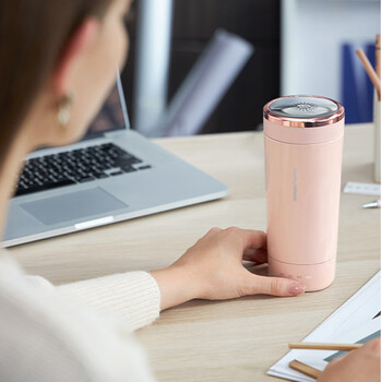 摩飞电器 摩飞电器 MR6060 电热水壶 电热水杯 便携式家用旅行烧水壶 随行冲奶泡茶办公室养生保温杯 粉色