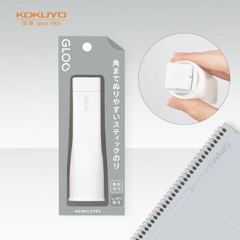 国誉(KOKUYO)【日本文具大赏】进口GLOO固体胶棒直角胶学生手工办公胶水L号白色胶体(1个装) 40g TA-G303-1P