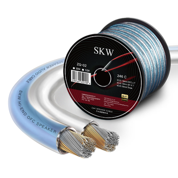 SKW 发烧级 246芯 无氧铜镀银音箱线 音频线 抗干扰 家庭影院工程汽车改装功放环绕音响线 ZQ02-10米