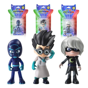 睡衣小英雄(pj masks)蒙面睡衣侠玩具可动玩偶公仔系列套装猫小子飞壁