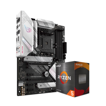 AMD 锐龙R5 5600 搭玩家国度ROG STRIX B550-A GAMING吹雪 CPU主板套装