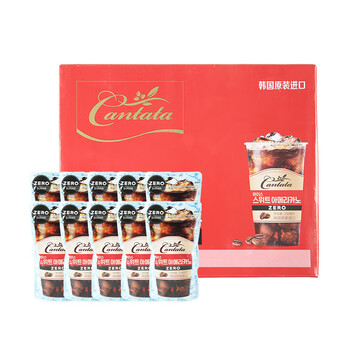 乐天康塔塔韩国进口 甜美式咖啡（无糖） 230ml*10袋/盒  美式咖啡 