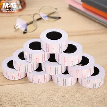 晨光（M&G）打架机标签贴价格商品名称打码纸单排标签纸 AJD957D4【10卷装】