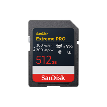 闪迪（SanDisk）512GB SD内存卡 V90 8K U3 C10 高速相机存储卡 读写速300MB/s IP68 6米防摔 影院级高清拍摄