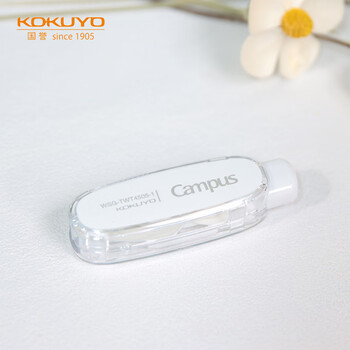 国誉(KOKUYO)Campus学生原纸色修正带 无痕涂改带强遮盖一次性按动修正带 5mm*5m 白色 WSG-TWT4505-1