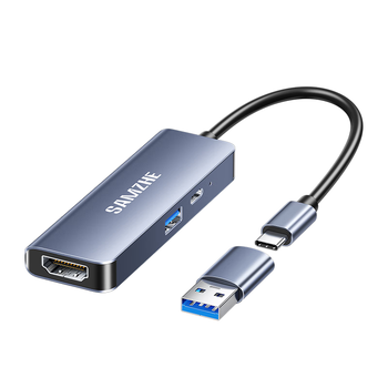 山泽HDMI视频采集卡Type-c 4K高清PD100W充电MS2130适用Switch/PS5笔记本电脑手机相机抖音直播CJQ10