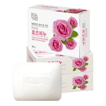 無瑾花 韩国进口 玫瑰美肤香皂3块 亮泽滋润 持久留香 多种天然花萃