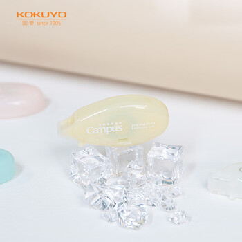 国誉(KOKUYO)点点胶Campus水滴·点状胶黏贴双面胶手工胶带（一次性） 黄1个 WSG-D940-068Y