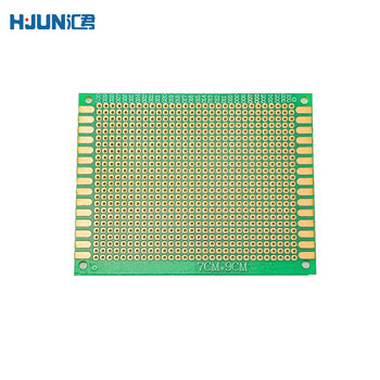 汇君 双面喷锡电路板洞洞板PCB单面镀锡实验板玻纤环氧板 7*9单面绿油实验板10片