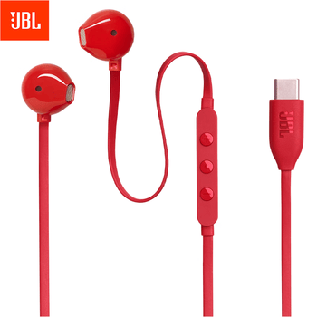 JBL TUNE 305C 有线耳机 Type-C接口 半入耳式耳机 手机耳机 适用于USB-C即插即用 红色