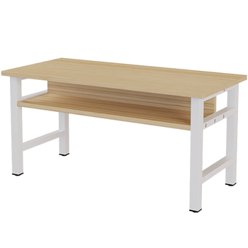 雅美乐双层电脑桌办公学习桌 简易书桌家用小桌子 工作台长条卧室写字桌