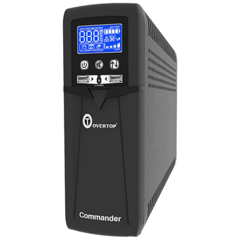 宇泰ups不间断电源 1200/720W 在线互动式ups兼容NAS备用电源可带2台PC OVERTOP系列-Commander1200