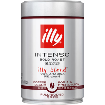 ILLY意利（illy）咖啡豆（深度烘焙）阿拉比卡意式黑咖啡罐装250g